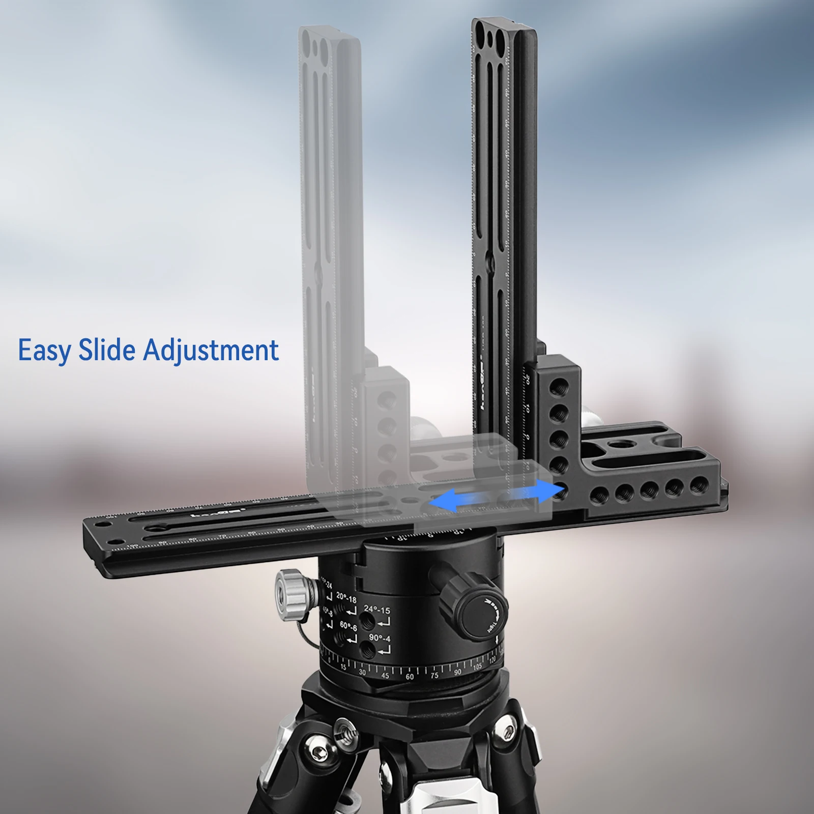 Haoge morsetto ad angolo retto 90 gradi doppio sgancio rapido L morsetto con filettatura 1/4 per Arca RRS Benro Rail Plate Nodal Slide