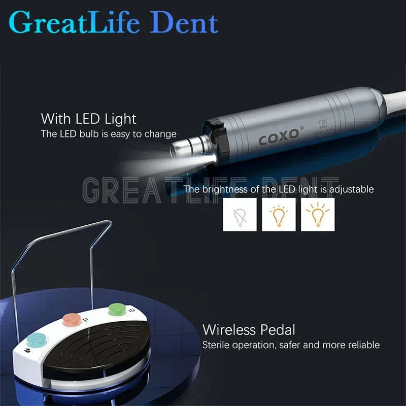 GreatLife Dent Dental COXO C-Sailor Pro+ Piezosurgery Implant Machine Treatment 2 in 1 System Dentistry Surgery With 2 Handpiece