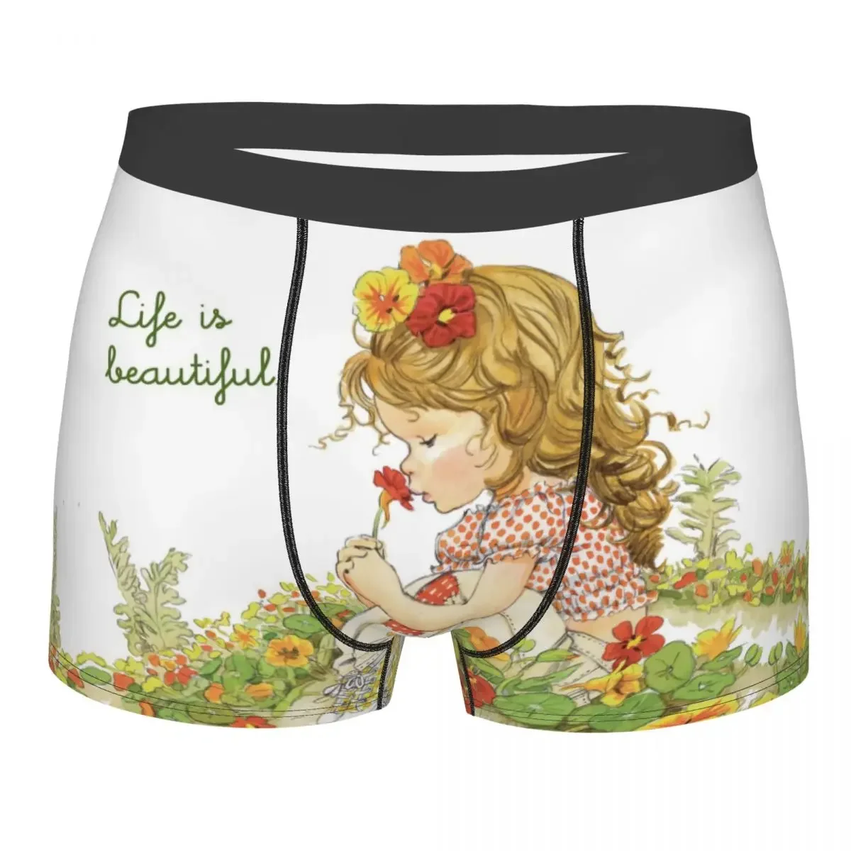 Custom Male Funny Sarah Kay With Love Underwear Boxer Briefs Soft Shorts Panties Underpants