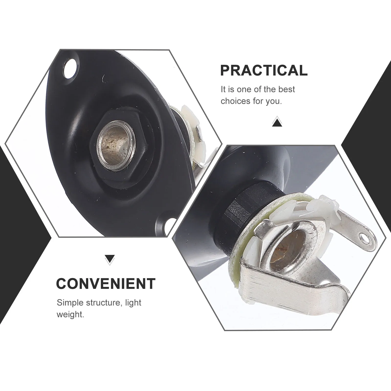 

1Set Guitar Jack Plate Professional Replacement Durable Electric Guitar Input Socket Plate Accessory Metal Pickup Jack Plates