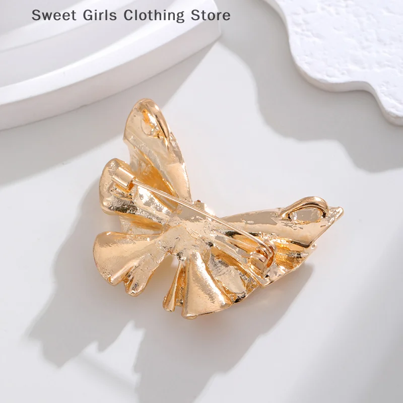 أنيقة سبائك المينا حجر الراين فراشة بروش شارة بدبوس للنساء الفتيات دعوى معطف الديكور موضة الملابس والمجوهرات الهدايا