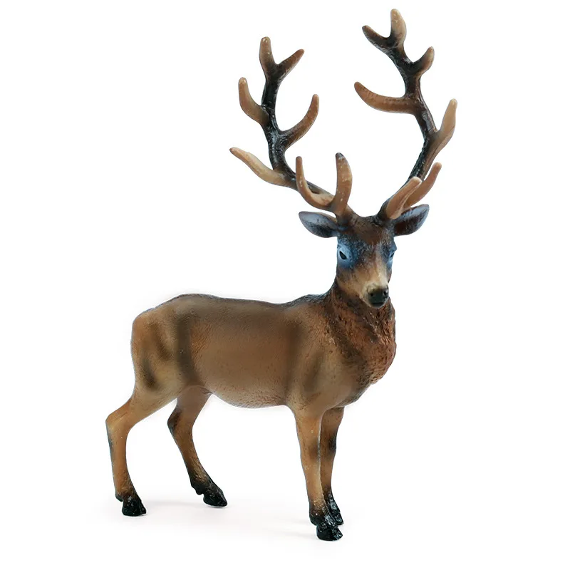 

Simulation wildlife model Christmas gifts European elk and red deer static ornaments children's toys