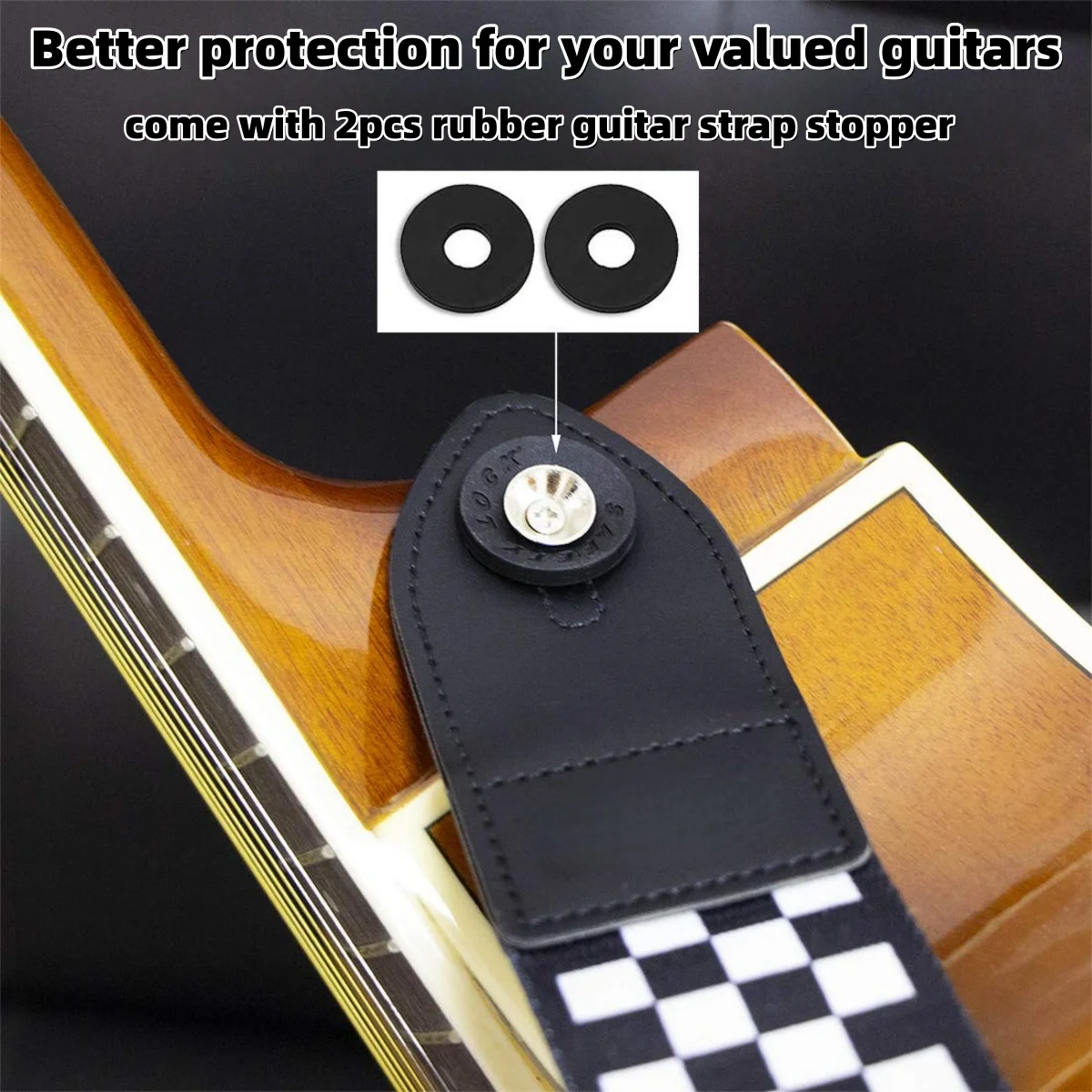 Miwayer Guitar Strap 10Pcs/set/Adjustable /Long Leather Ends/Includes Guitar Picks Strap Locks/for Acoustic & Bass Guitar Straps