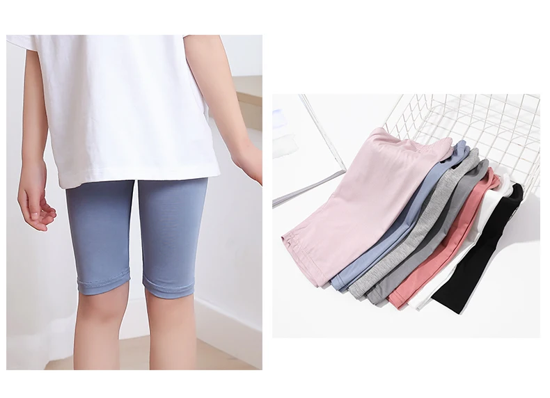 Prinzessinnen Mädchen Frühling Sommer Fünf-Punkt-Hosen Leggings Kurze Hosen Knielange Baby Kinder Weiche Baumwolle Atmungsaktive Caprihosen – Detail 18