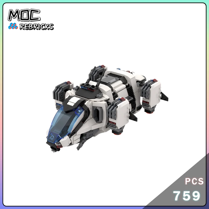 

MOC Space Transport Aircraft Building Blocks Police Dropship DIY Assembly Technology Bricks Collector Sets Toy Gifts