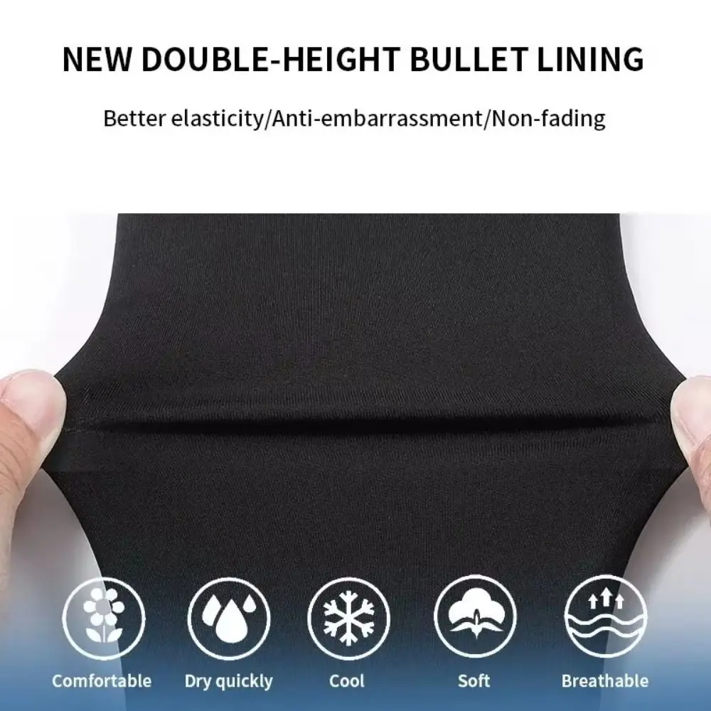 

Stripe Swimming Trunks Shorts Double Layer Mid Waist Men Sports Training Shorts Elastic Quick-drying Men's Jogging Shorts Adult