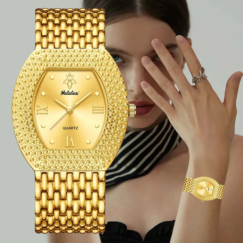 Yalalusi Women's Watch Starry Sky Large Dial Watch Barrel-Shaped Watch Diamond-Set Women's Quartz Watch часы женские наручные