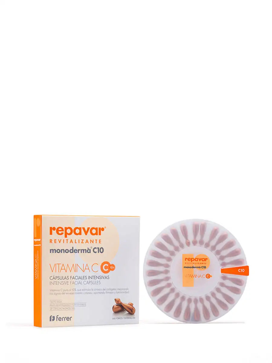 Repavar revitalizing monoderma c10 28 single-dose capsules-intensive anti-wrinkle depigmentant treatment