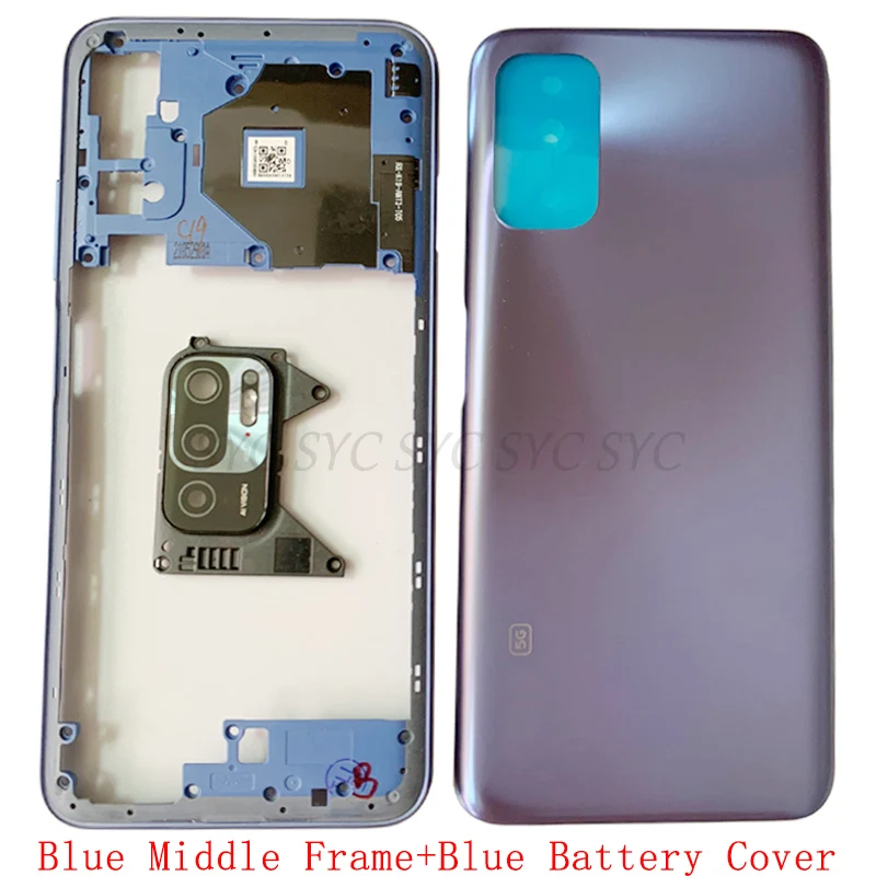 Rear Door Battery Cover Housing Case For Redmi Note 10 5G Back Cover with Middle Frame Sim Card Tray Repair Parts image 4