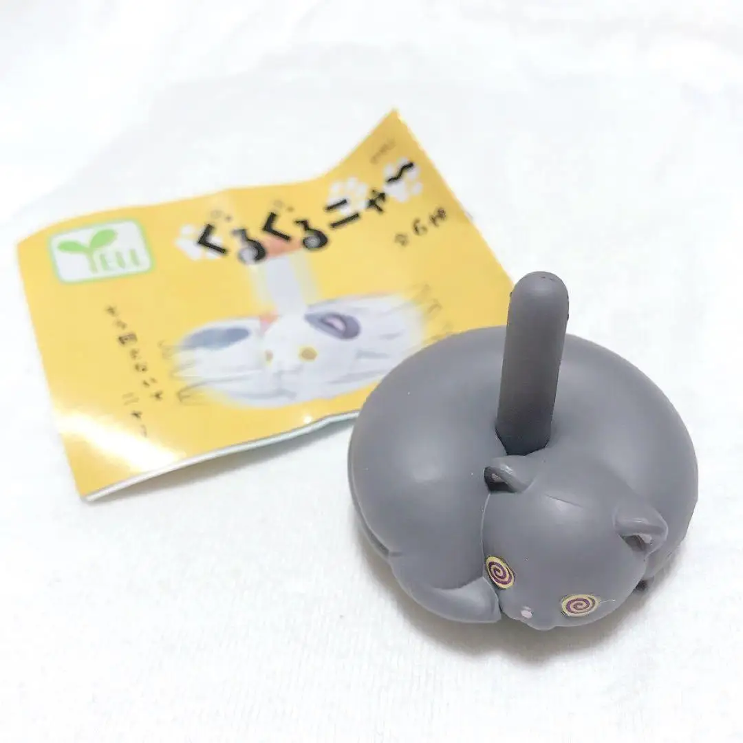 Yell capsule toys cute kawaii Neko Gyro Spinning meow top Calico cat curling sleeping fidget spinner dizzy animals pet figures