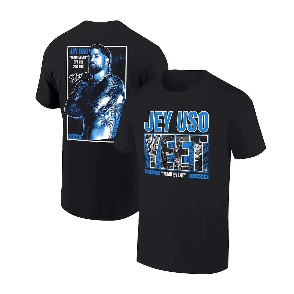 Women Men Cotton Tops WWE Clothe Ripple Junction Black Jey Uso Yeet T-Shirt Youth Child Wrestling Fans Must Have Unisex Tee