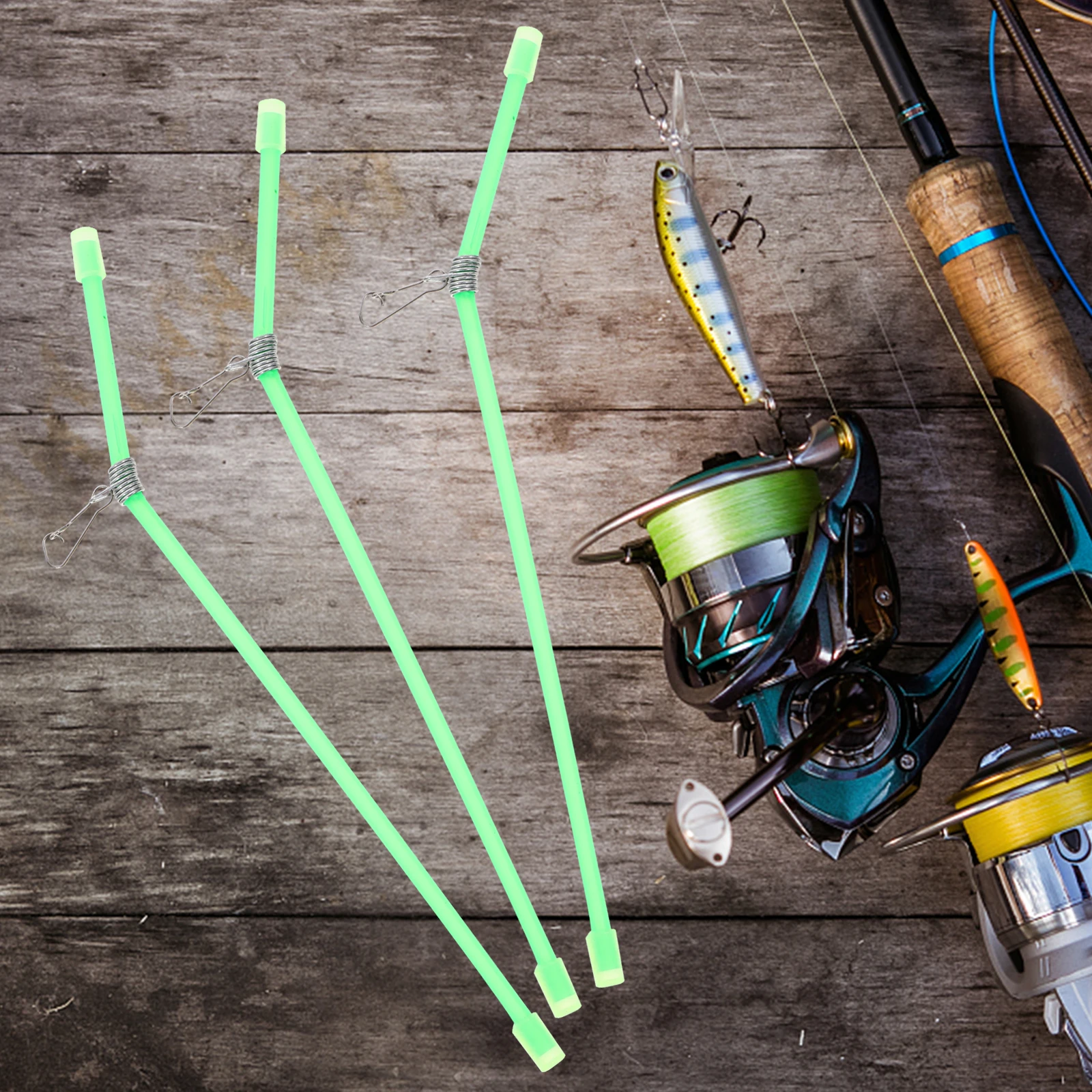 

20 Pcs Fishing Line Splitter Connector Green Metal ABS Plastic Fork Design Tackle Sets Scales Swivel Sea Equipment Tools