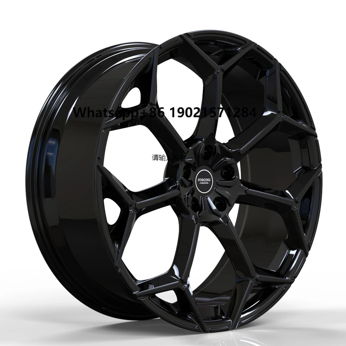 

Adapted Lotus High-End Custom Forged Wheel Hub 17-24 Inch One-Piece Forged Bright Black Wheel Hub for 18-21 24 Vehicle New