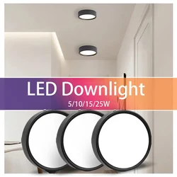 LED Downlight Spot Led Spotlights Ceil Surface Mounted Down Light 5/10/15/25W Spots Lamp Lighting For Home Kitchen Bathroom