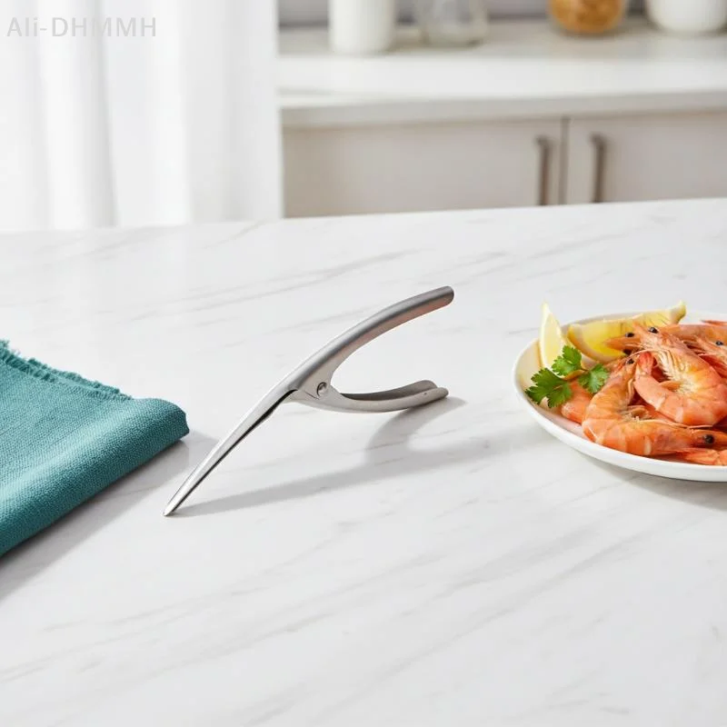 ZLinKJ Shrimp Peeler Food Grade Stainless Steel BPA-free Easy Operation Kitchen Gadget for Home Seafood Cooking Gift