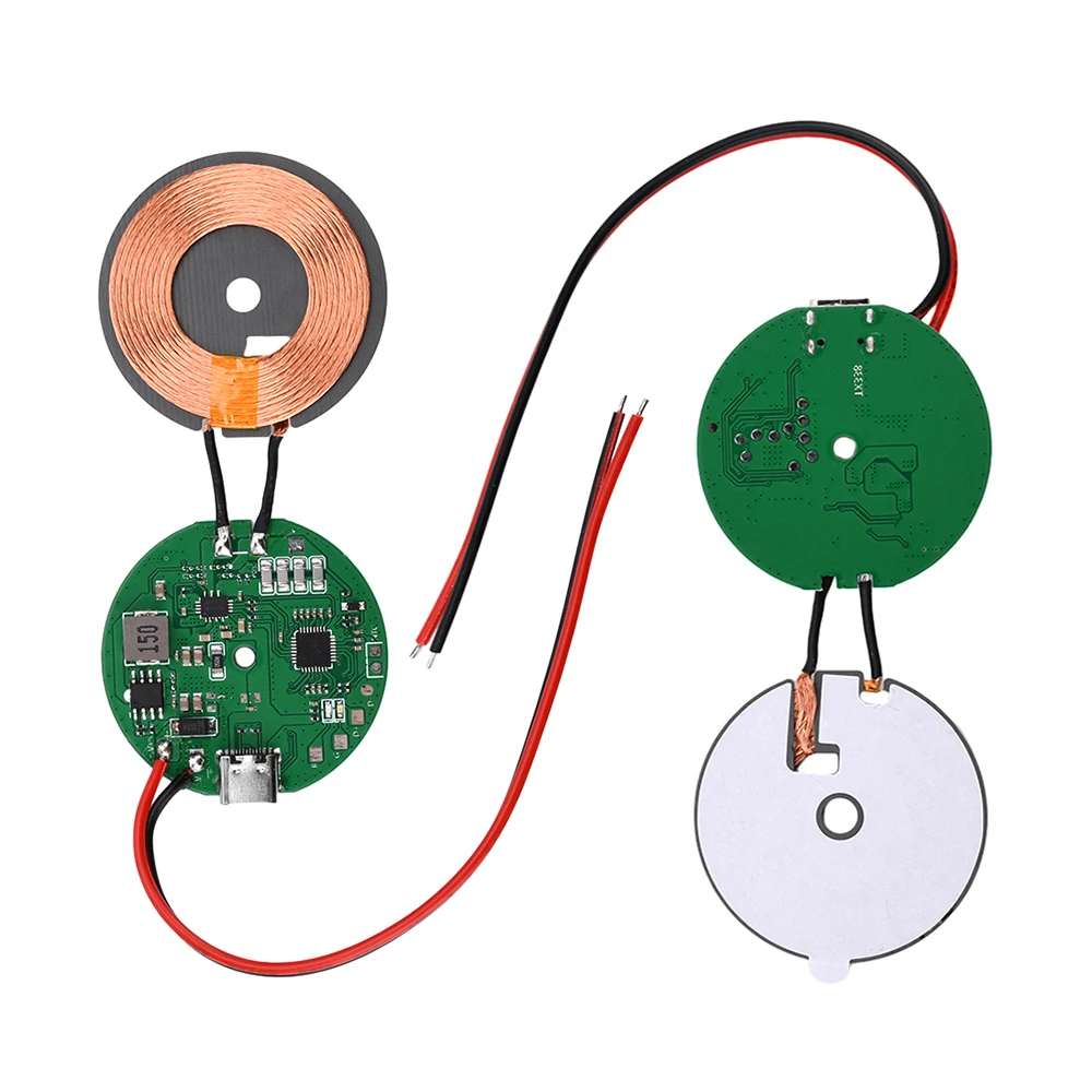 Type C DC 5-12V 20W High Power Wireless Charger Transmitter Module Fast Charging Circuit Board for Mobile Phone