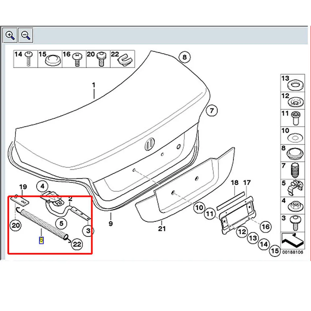 Für BMW 5er E60 2002-2010 Kofferraum-Stoßdämpfer mit Feder Auto-Kofferraum-Hebefeder 51247141490 5124704588 – Detail 5