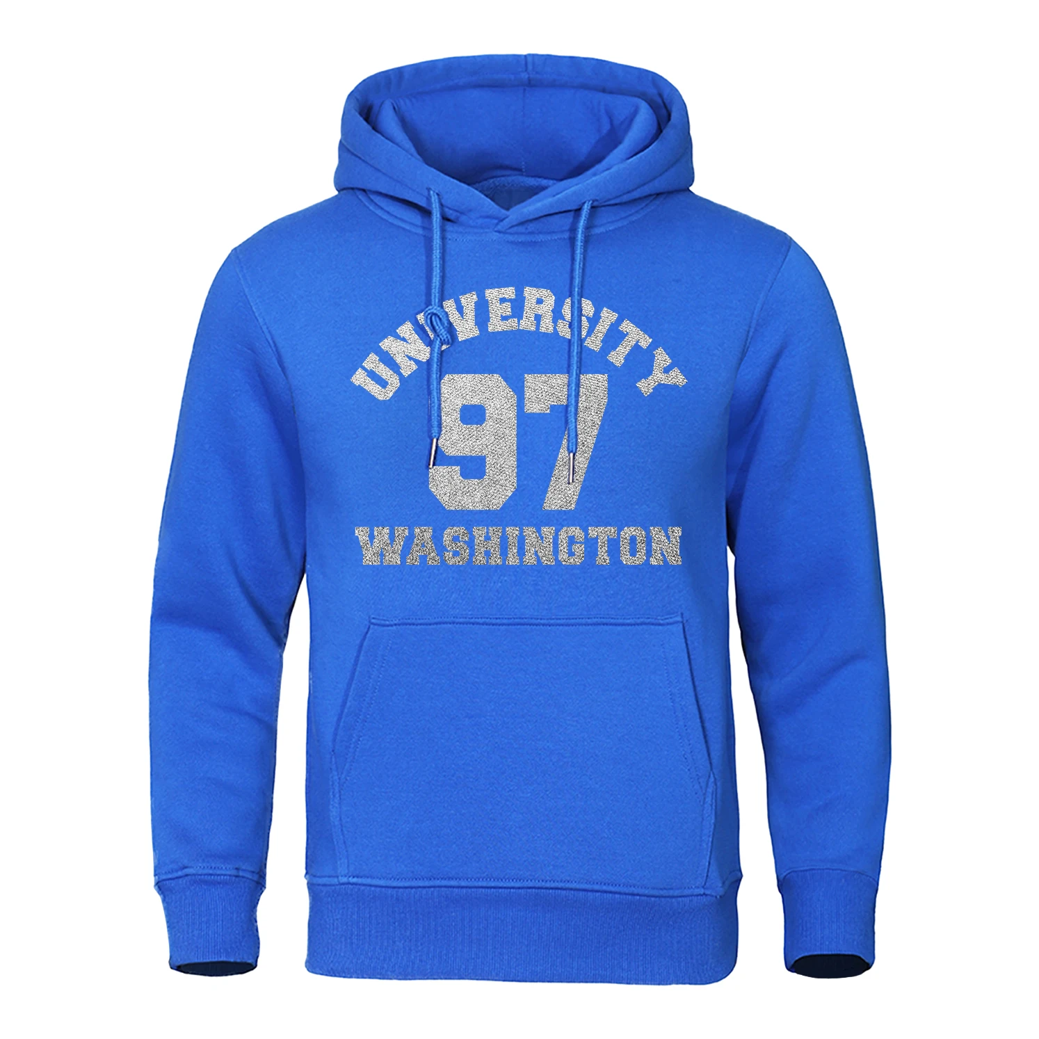 Uniyersity 97 Washington Printing Hoodies Mens Personality Fashion Hoody Hip Hop Fleece Streetwear Loose Pullover Hoody Male