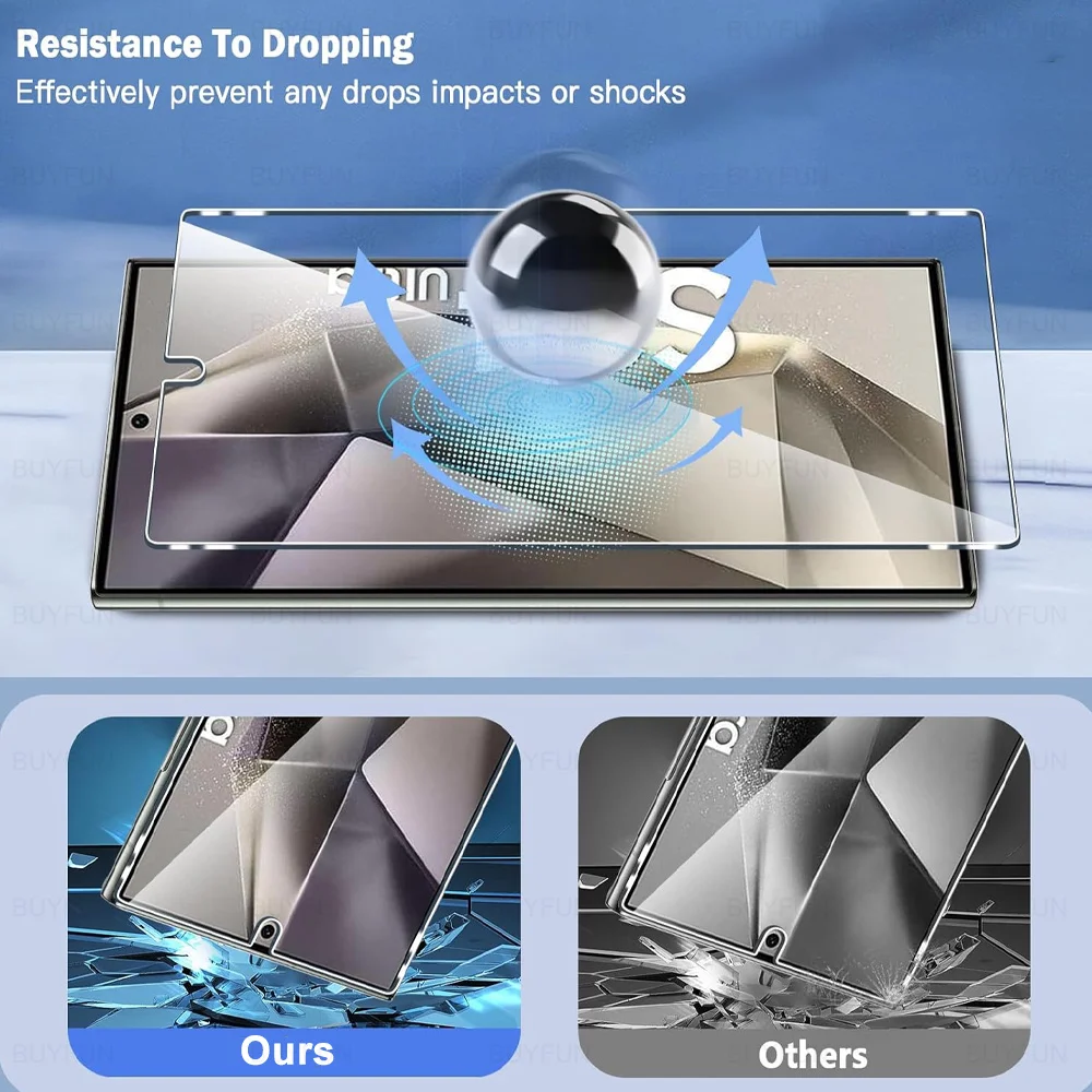 5 قطعة الزجاج المقسى لسامسونج غالاكسي S24 5G حامي الشاشة الزجاج لسامسونج S24 FE S25 الترا S24Ultra S 24 25 Plus S25Ultra