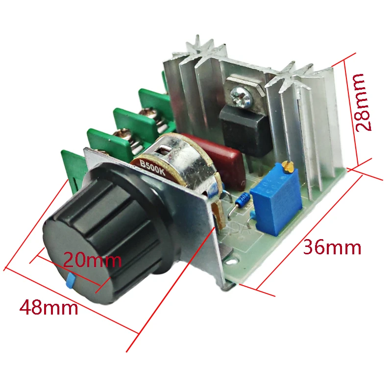 1Pcs 2000W Ac 220V Voltage Regulator Dimmen Dimmers Motor Speed Controller Thermostaat Elektronische Temperatuurregeling Schakelaar