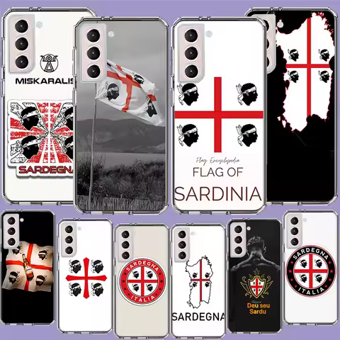 Flag of Sardinia Phone Case For Galaxy A14 A24 A34 A54 Samsung A02S A12 A22 A32 A42 A52 A72 A13 A33 A53 5G A03 A03S A23 A73 A20S