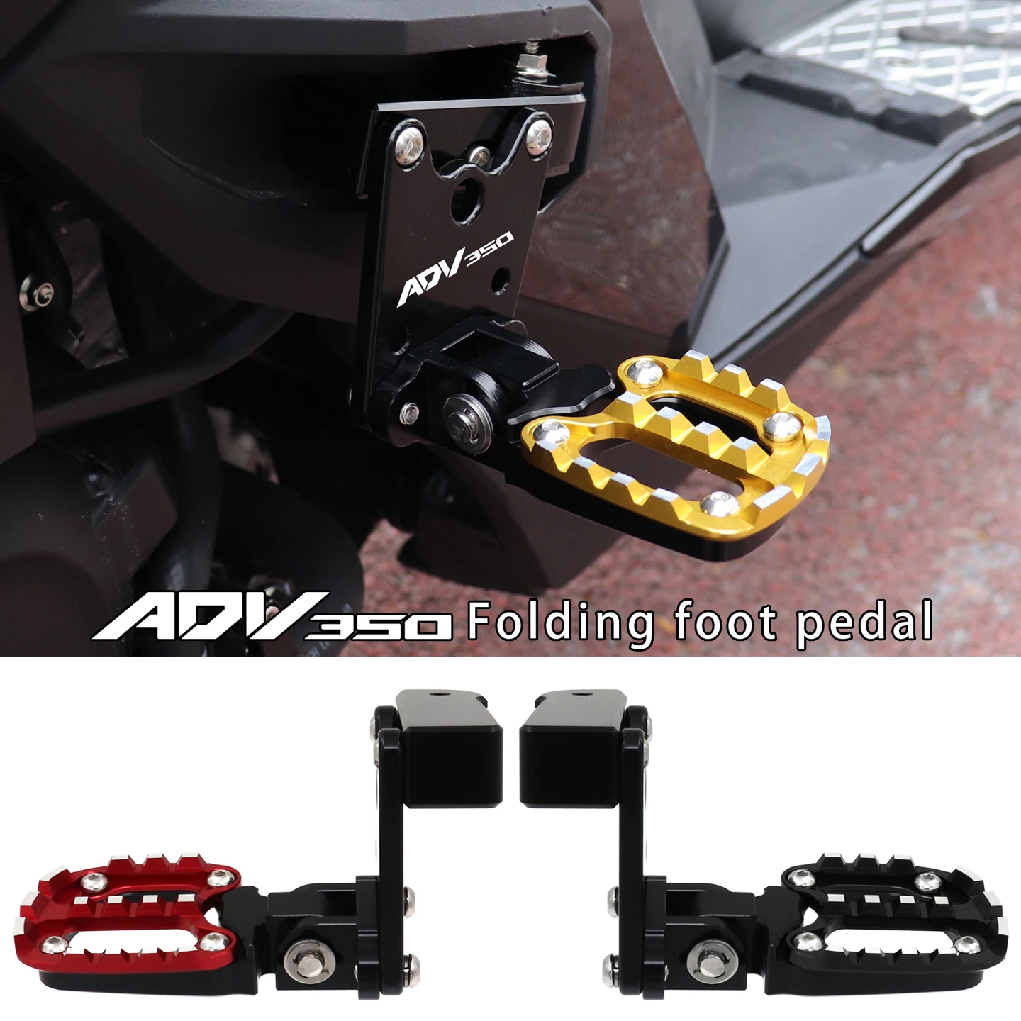 

Складные задние подножки для мотоцикла, CNC-подножки, аксессуары для Honda ADV350 ADV 350 2021 2022 2023 2024 2025 2026