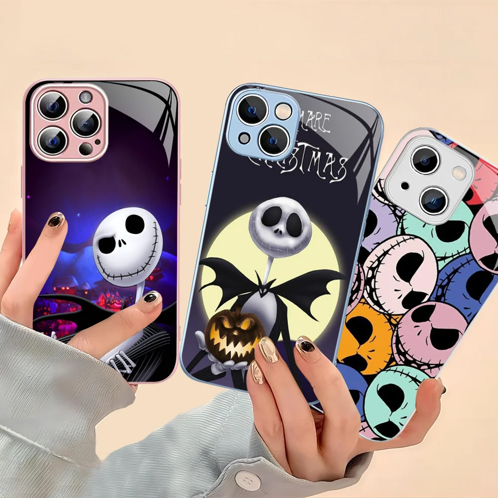 C-Corpse B-Bride Jack Sally Cute Phone Case For iPhone 14 13 12 Mini 11 Pro XS Max X XR 14 Plus Tempered Glass Cover