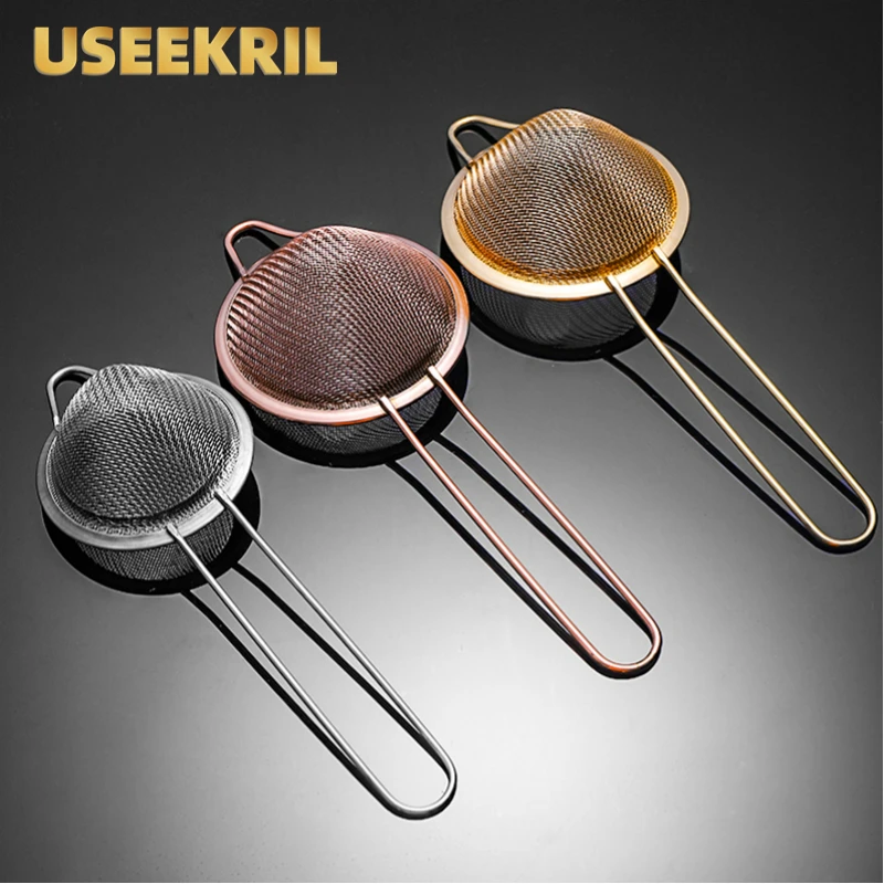 Cocktail Strainer Stainless Steel Tea Strainers Conical Food Strainers Fine Mesh Strainer Practical Bar Strainer Tool