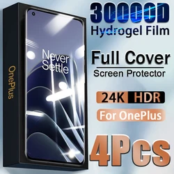 4PCS Screen Protector Hydrogel Film For OnePlus 11 8 9 10 Pro Protective Film For oneplus 8T 10T 9R 9RT ACE2 7 T Nord2 Not Glass