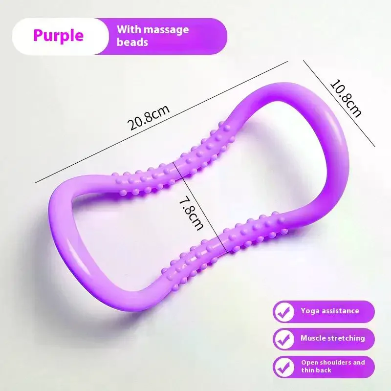 معدات اللياقة البدنية النسائية، دائرة اليوغا، حلقة مطاطية، بيلاتيس، أداة دعم مقاومة للتدليك المنزلي #5