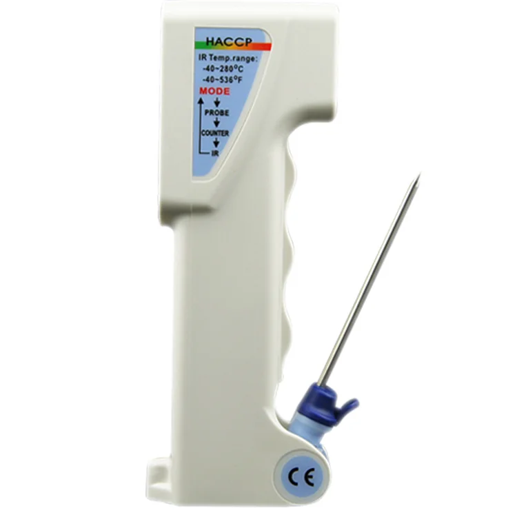 AZ8838 Neues hochpräzises HACCP-IR-Messgerät, berührungsloses Plug-in-Industriesensor-Digital-Fleischthermometer mit Sonde