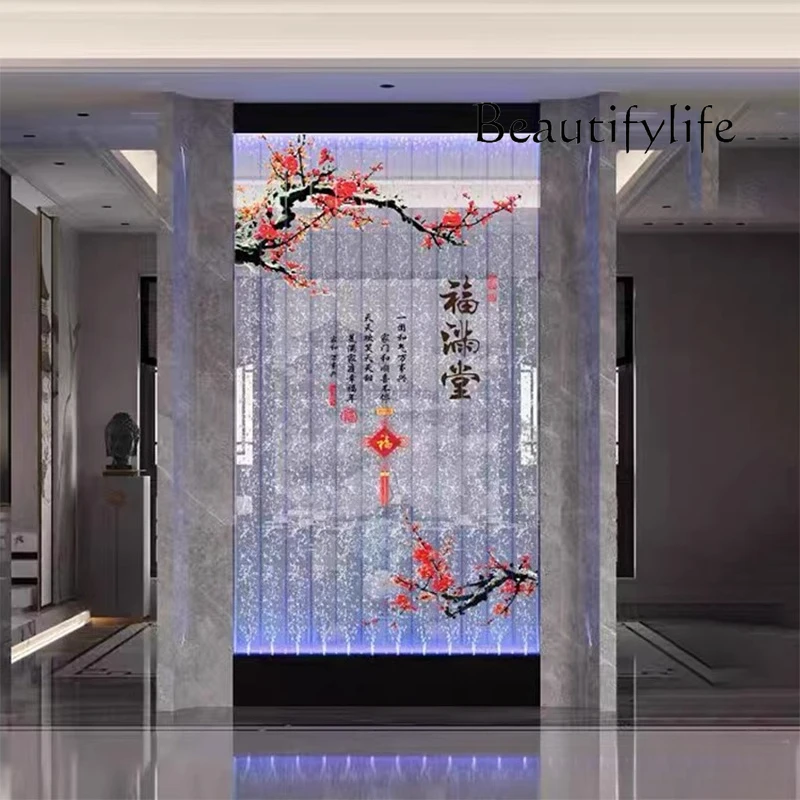 

Bubble wall screen wine cabinet water curtain wall porch background partition living room home water decoration ornament