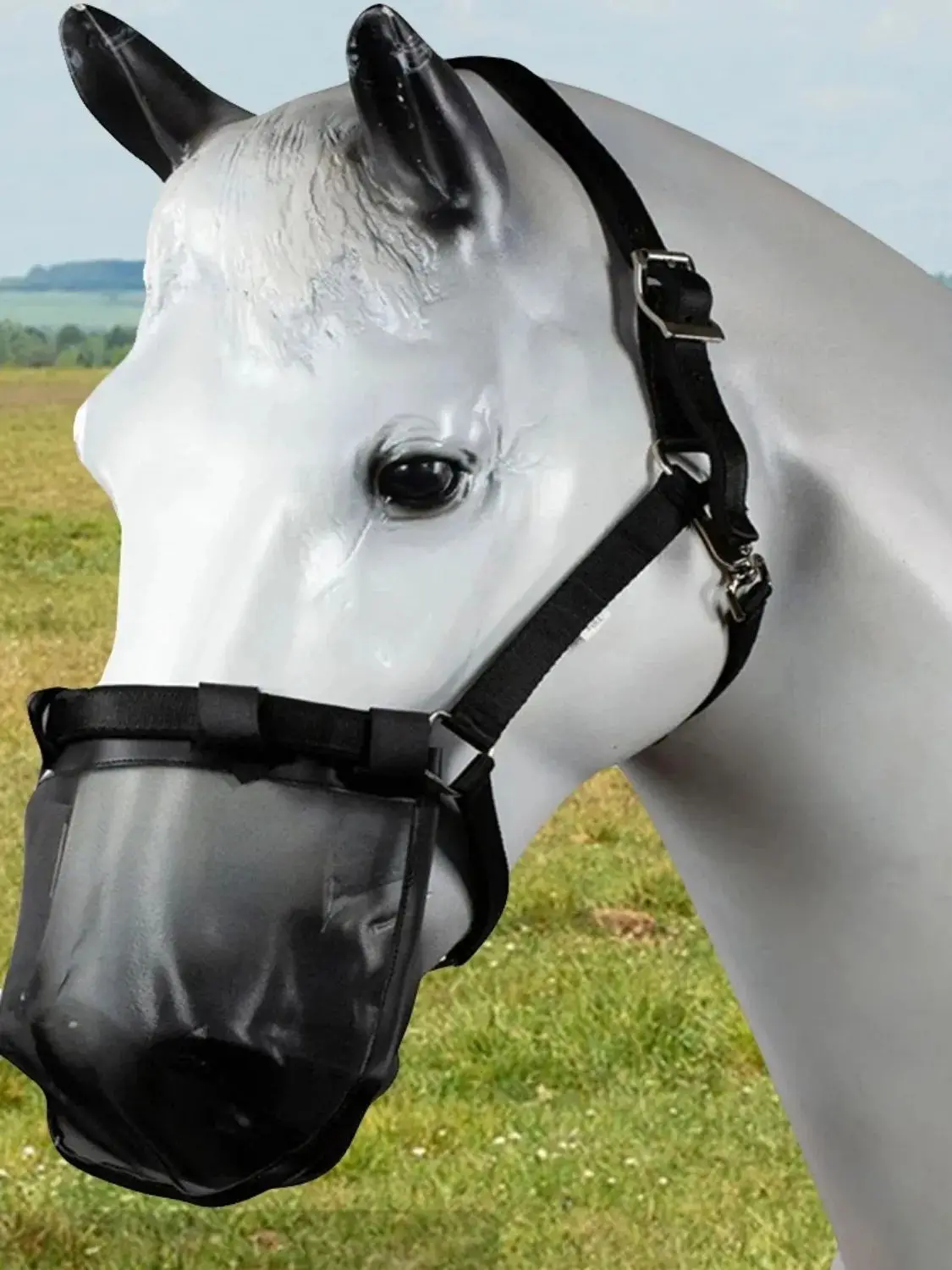 Horse Nose Mosquito Protection Mesh Breathable Horse Fly Mask Horse Nose Cover Protector for Horse Face Protection