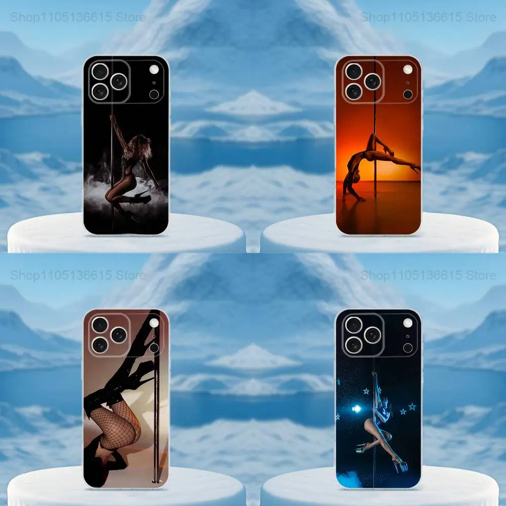 

Pole Dancer Dancing Art Phone Case For iPhone 16,15,14,13,12,11,17 Pro,Max,Plus,X,XS,XR,SE,Air Mini Transparent Soft Cover