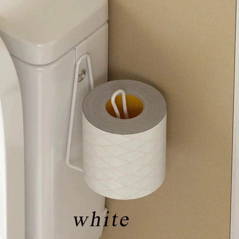 

1pc Toilet Roll Paper Holder Organizer Wall Mount Storage Stand Kitchen Bathroom No Drill Tissue Towel Dispenser Stainless