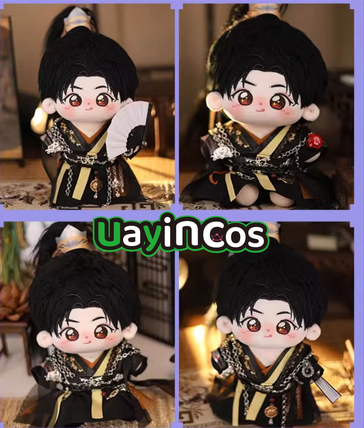 

In Stock 20cm Official Love Game in Eastern Fantasy Mu Sheng Ding Yuxi Stuffed Plushie Doll Clothes Keychain Pillow Anime Game