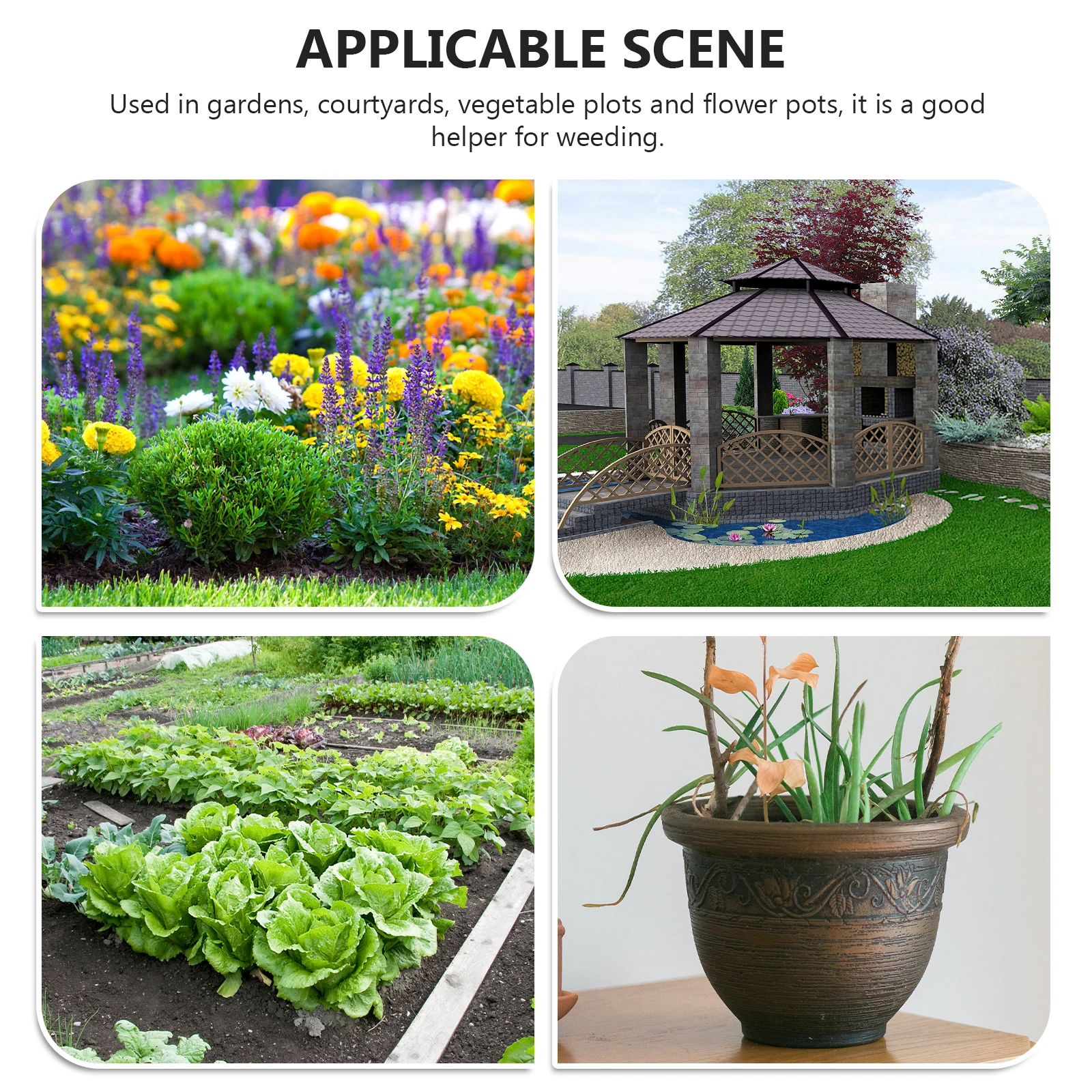 

Manual Weeder Fork Handheld Gardening Weeding Tool with Ergonomic Handle Puller Removal for Garden Lawn Yard