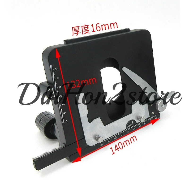 Biological microscope, mobile platform, mobile caliper metal, graduated stage, specimen holder fixed