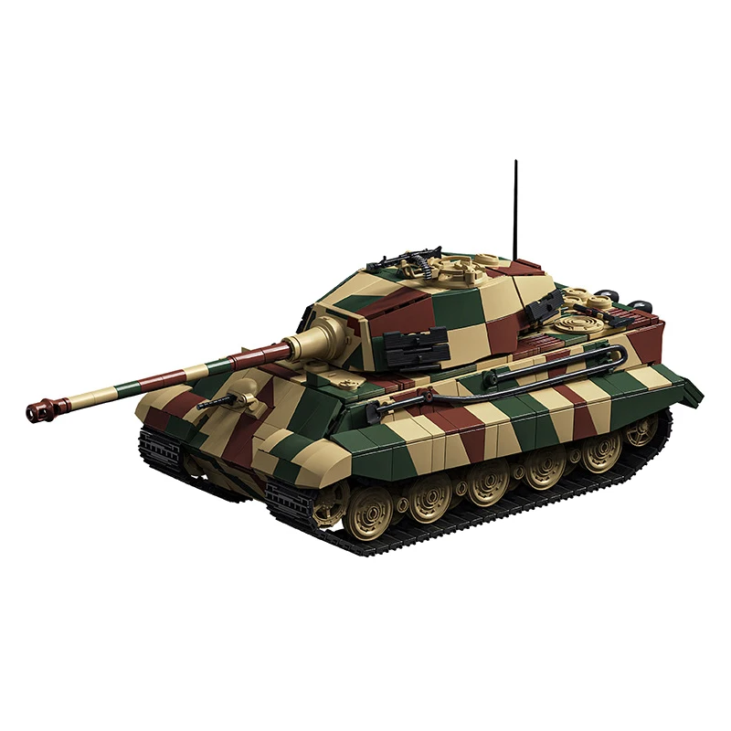 

IN STOCK MOC Ww2 Military Tiger II Tank Building Blocks Bricks Assembling Model Toys for Children Birthday Gift Set