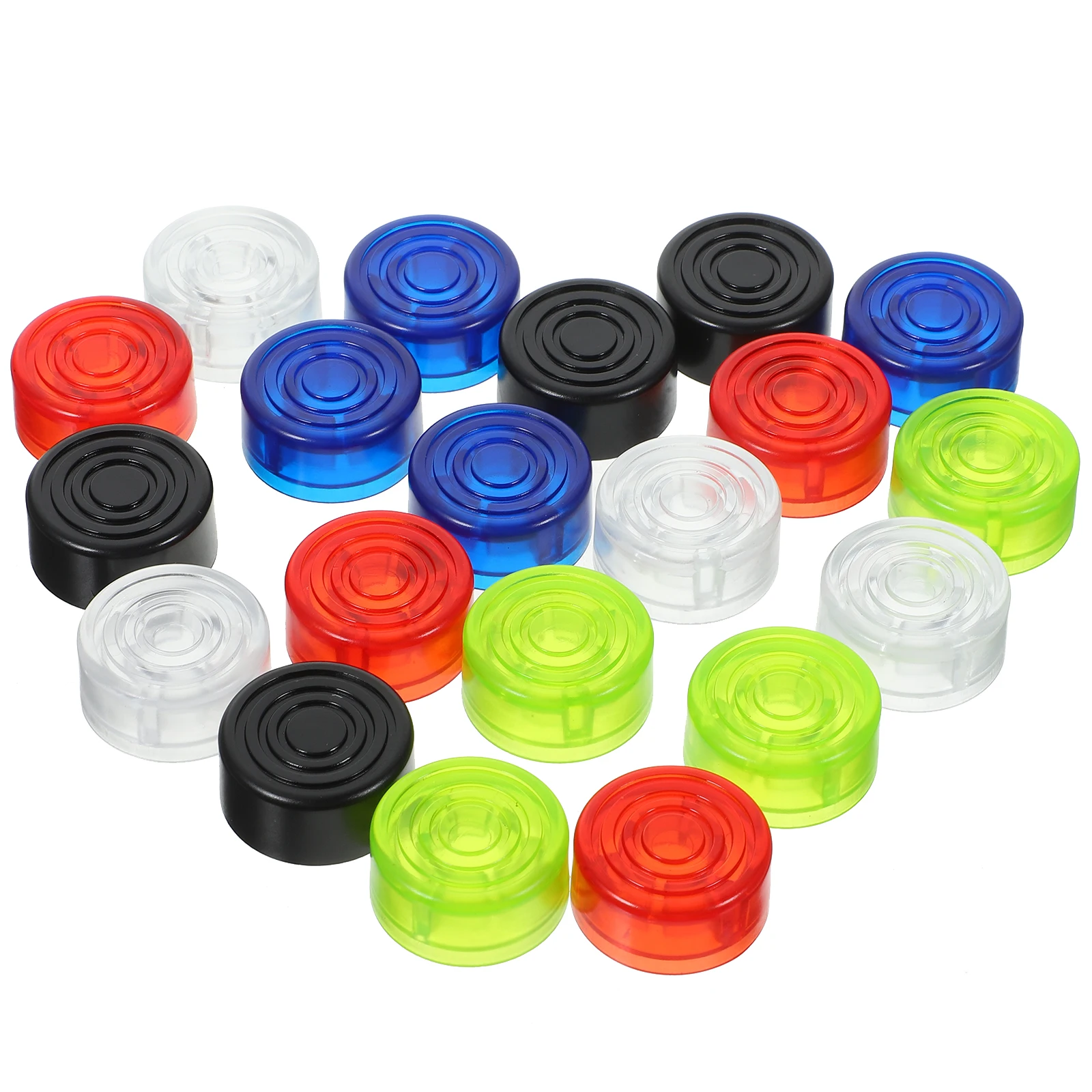 

20 pcs Electric Guitar Pedal Caps Multiple Colors Red Green Blue Black Transparent Durable Effects Knobs Footswitch Buttons Wide