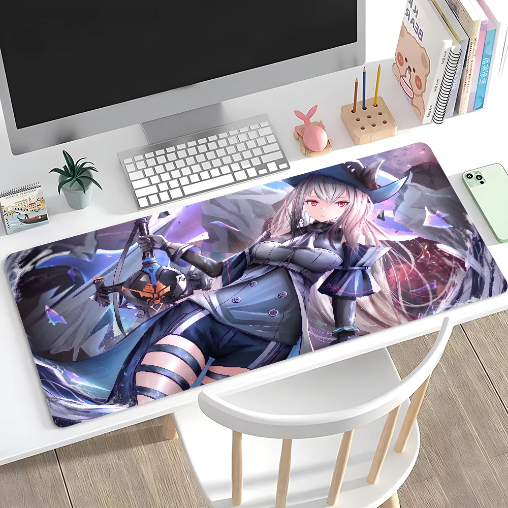 Anime Arknights Skadi Game Mousepad Large Anti-Slip Mouse Pad Stitched Edges Mat Durable Desk Laptop Gaming​ Keyboard Pad XXL
