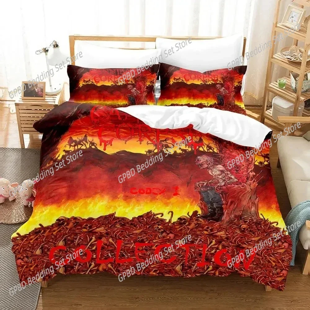 3D Print Cannibal Corpse Comfortable Duvet Quilt Cover Pillowcase Bedding Set Children Bedroom Decoration Home Textile