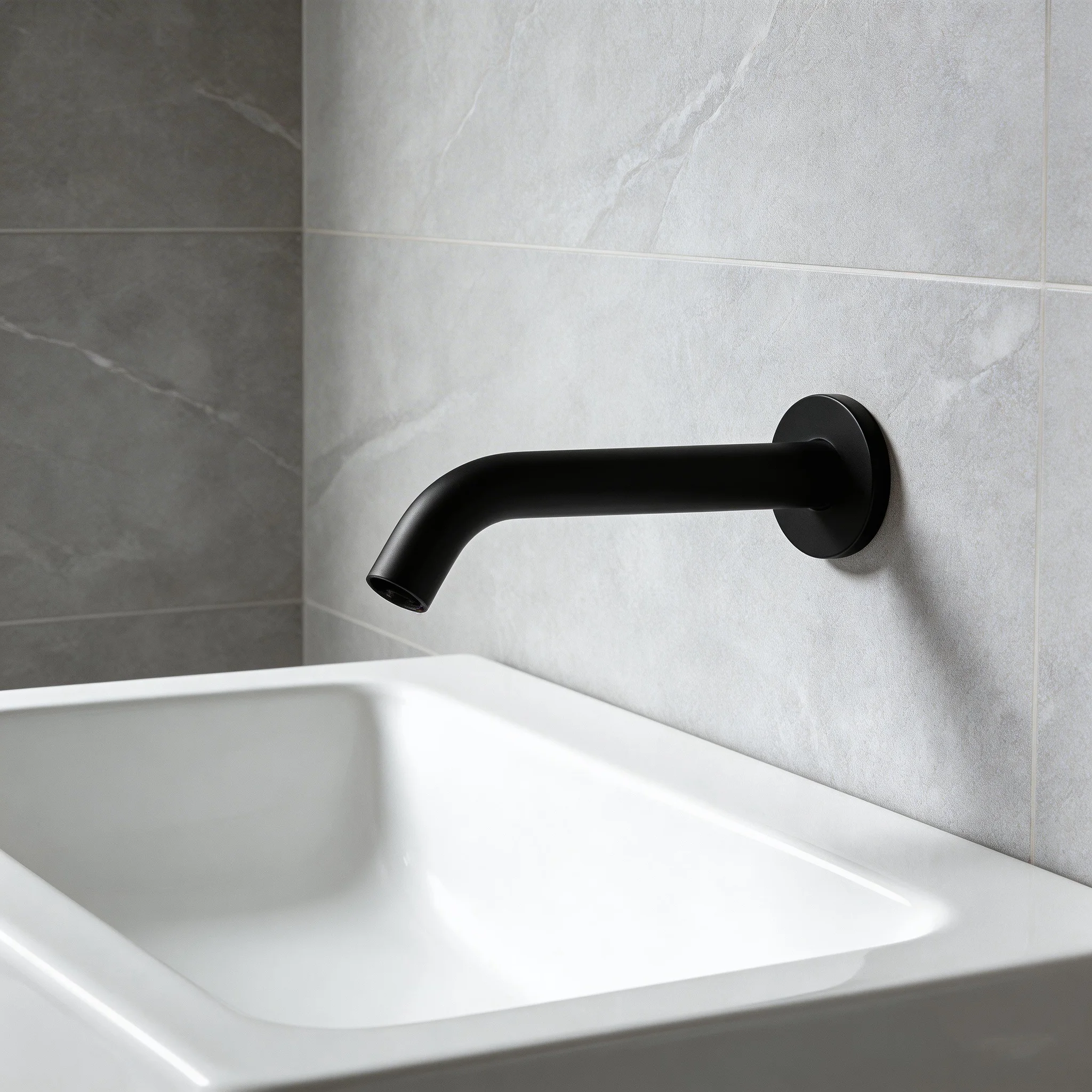 Torayvino Bathroom Accessories Touchless Black Faucet Wall Mounted Automatic Sensor Faucets Hands Free Touch Hot Cold Mixer Tap