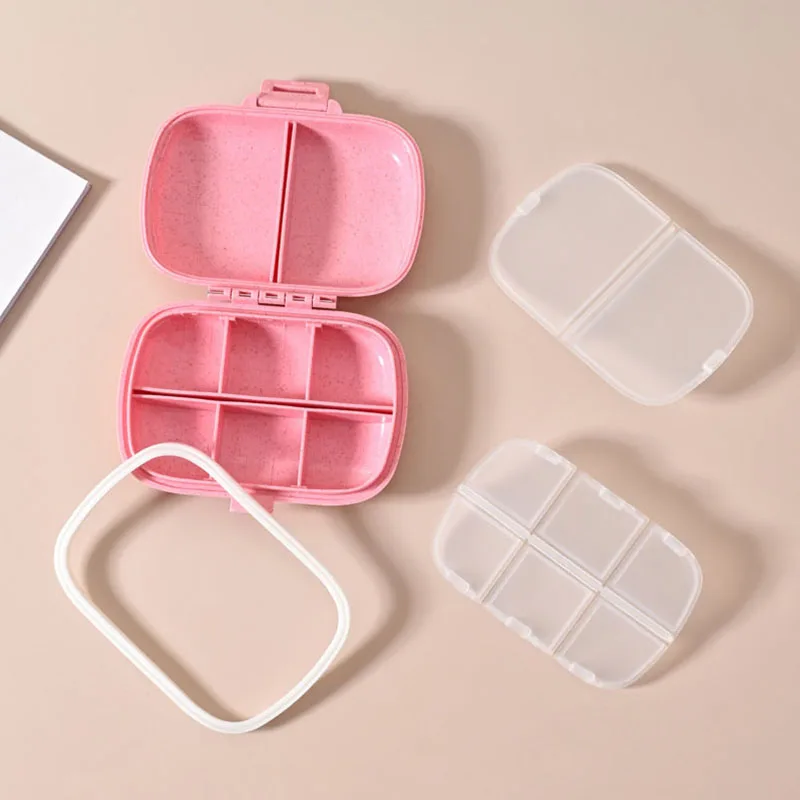 Sealed Anti Dust Travel Pill Box Moisture-proof Mini Storage Box 8 Grids Portable Small Medicine Box