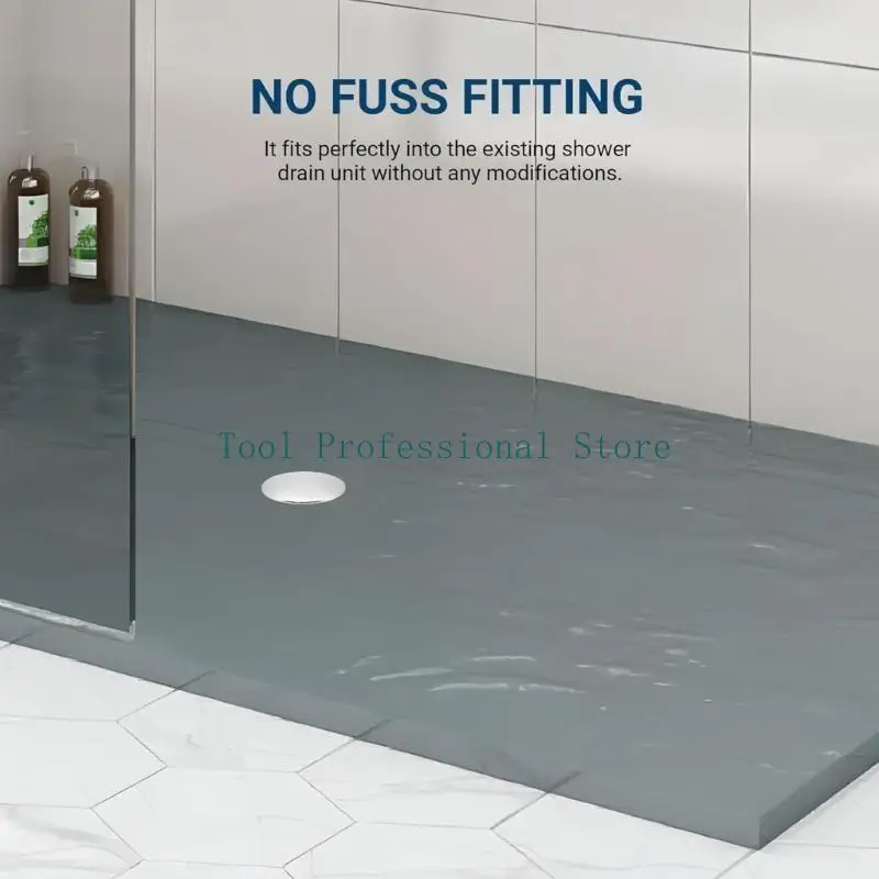 

57QF Elegant Plastic Shower Tray Waste High Flows Waste Perfect for 90mm Openings