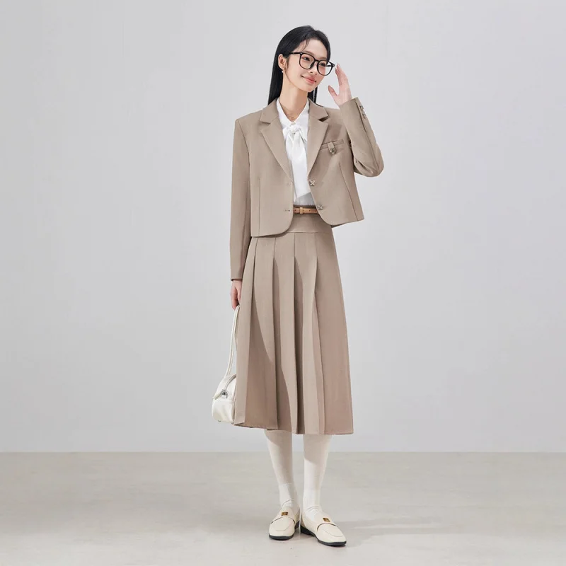 طقم بدلة رسمية للنساء، طراز خريفي جديد، مقابلة طلاب الكلية، التنقل، سترة مناسبة رسمية، ملابس العمل