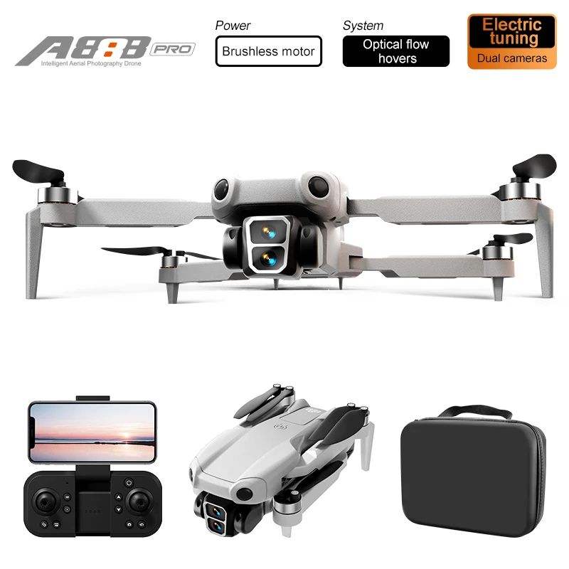 

New A888 PRO Aerial Photography Drone Brushless Motor | Optical Flow Positioning | 360° Adjustable Camera | Remote Control