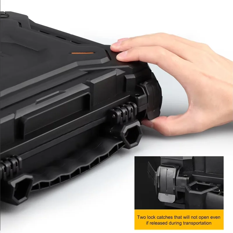 

Waterproof Tool Box Case With Foam Pads, Portable Fragile Cargo Storage Bag, Hard Carry Safety Suitcase For Tools