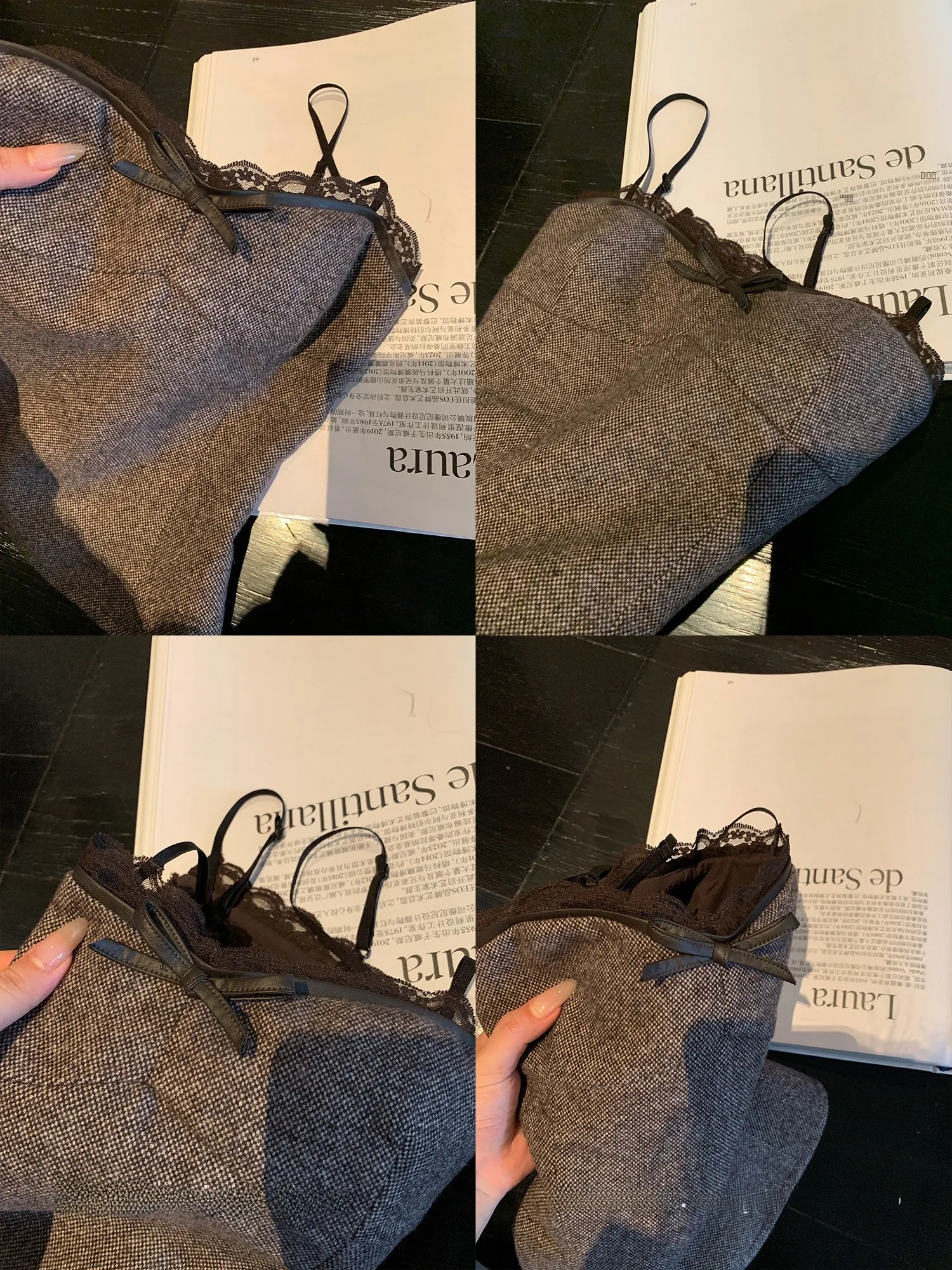 

Женская майка-топ с регулируемыми бретелями и кружевной отделкой, утягивающая талию, из шерстяной смеси, простой крой