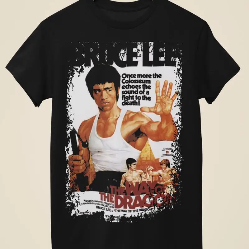 

Черная футболка в стиле постер фильма «Путь дракона»